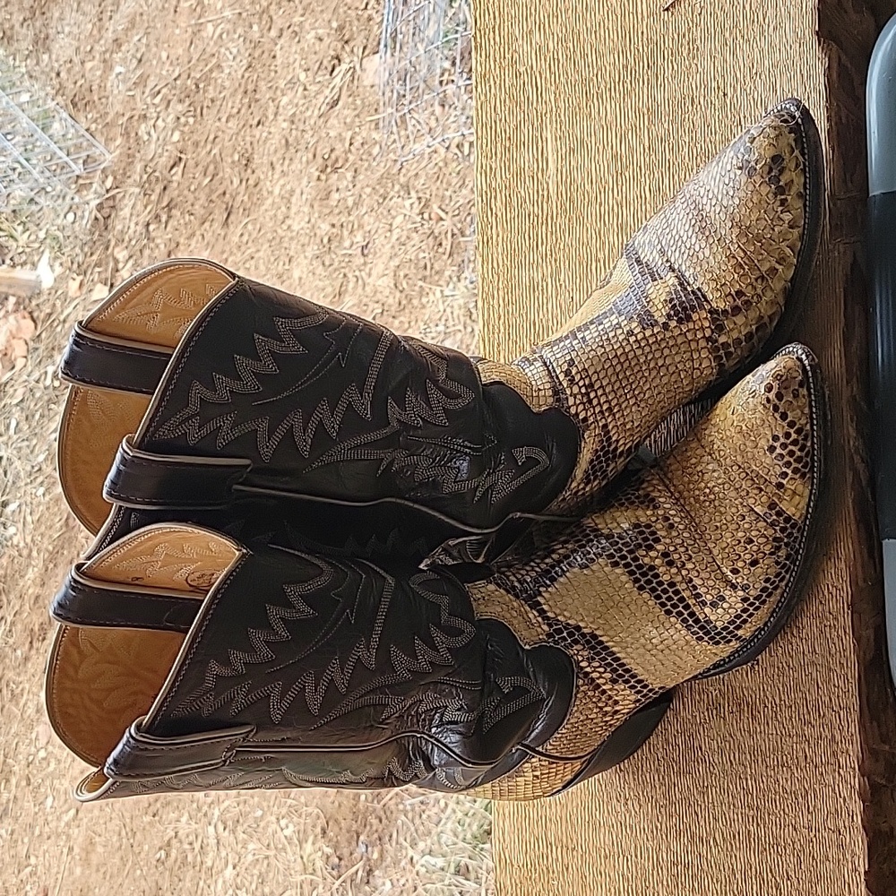 Justin python cowboy boots
